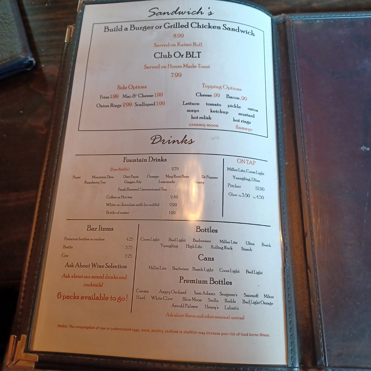 Menu Joey's-1